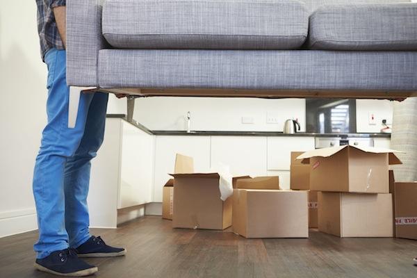 Moving furniture made from particle board